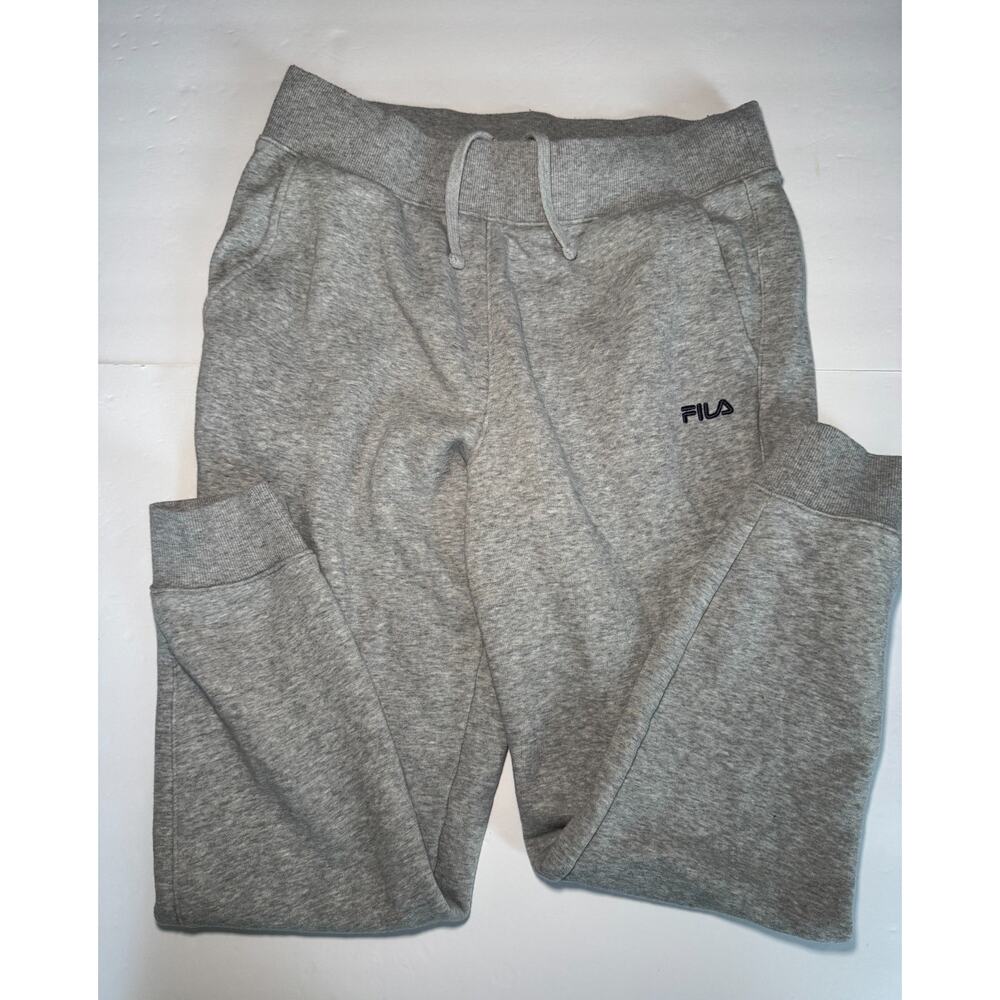 Fila Jogger Sweatpants Gray Fleece Athletic Lounge Men’s Large